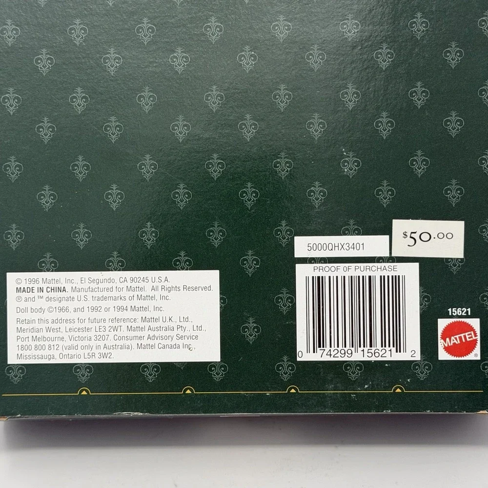 Yuletide Romance Barbie Hallmark Special Edition 1996 Mattel #15621 Unopened Box
